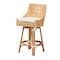 Baxton Studio Bella Modern Bohemian Natural Brown Rattan Bar Stool 228-13091-ZORO - alternate 1